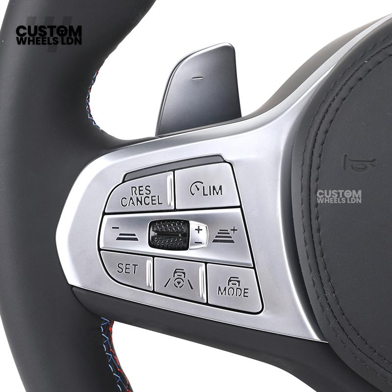 BMW Custom G-Series Heated Steering Wheel – OEM Style Silver Trim – Fits G20 G21 G30 G12 G15 G05 G07 + more