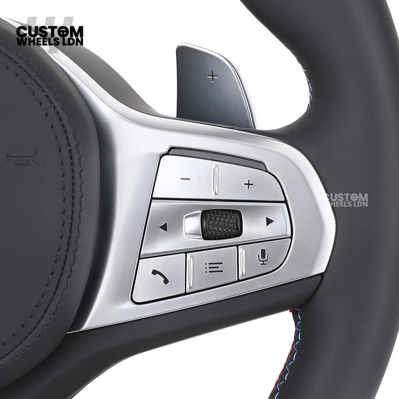 BMW Custom G-Series Heated Steering Wheel – OEM Style Silver Trim – Fits G20 G21 G30 G12 G15 G05 G07 + more