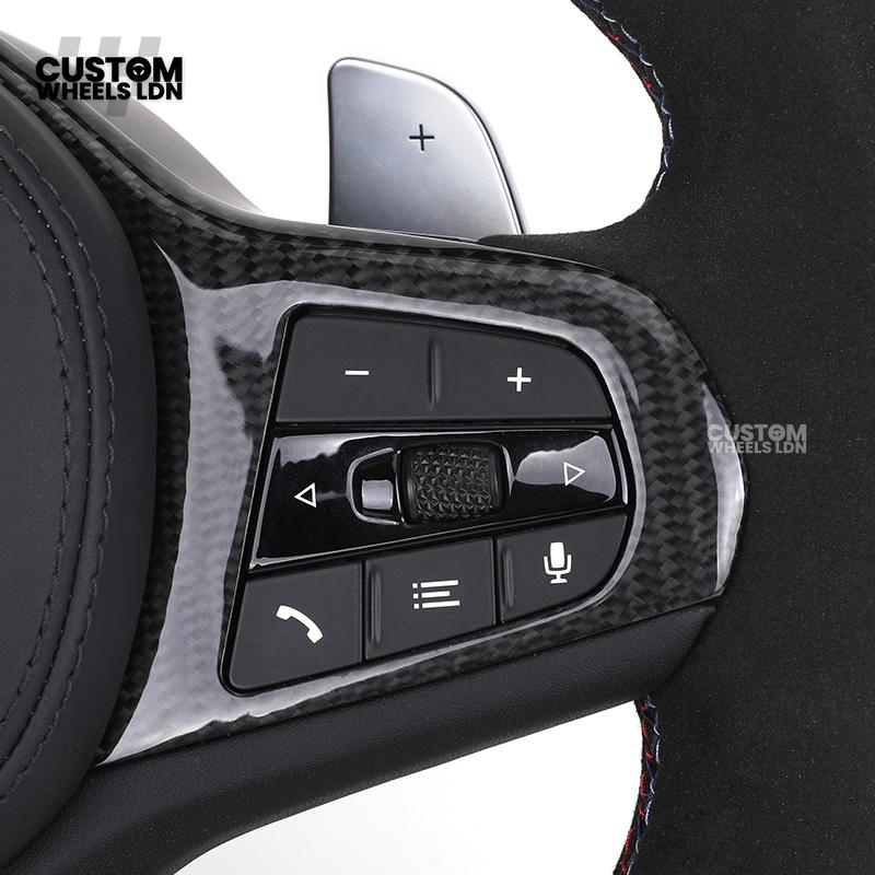 BMW Custom G-Series Flat Bottom Steering Wheel – Blue Stripe – Fits G20 G21 G22 G42 G80 G87 + more