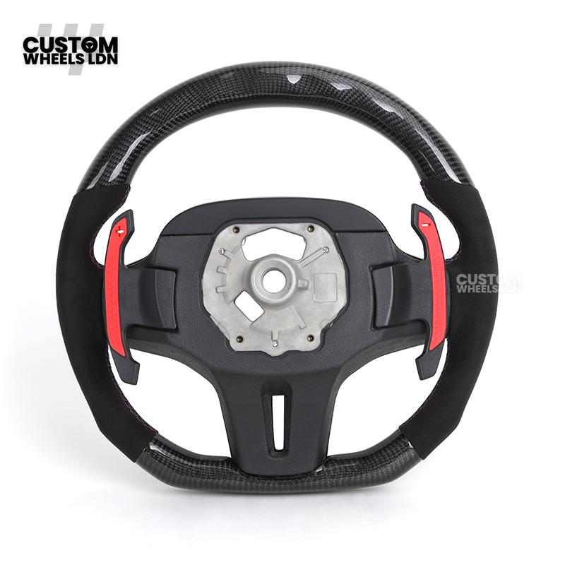 BMW Custom G-Series Steering Wheel – Carbon Fibre, Flat Bottom, LED Display, Carbon Paddles – Fits G20 G21 G22 G30 G15 G05 G07 + more