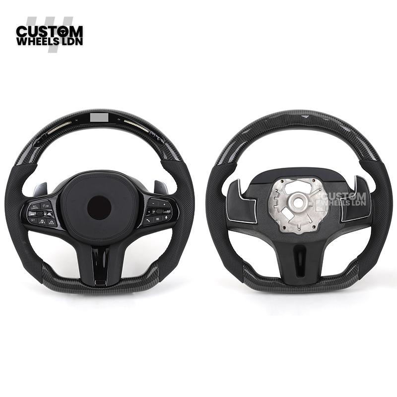 BMW Custom G-Series Flat Bottom Carbon LED Steering Wheel – Fits G20 G21 G22 G42 G80 G87 + more