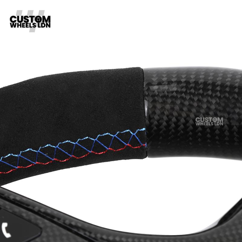 BMW Custom G-Series Steering Wheel – Carbon Fibre, Flat Bottom, LED Display, Carbon Paddles – Fits G20 G21 G22 G30 G15 G05 G07 + more