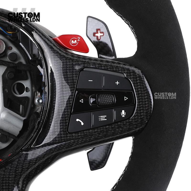 BMW Custom G-Series Heated M Performance Steering Wheel with M1/M2 Buttons – Fits G80 M3 G82 M4 G87 M2 + more