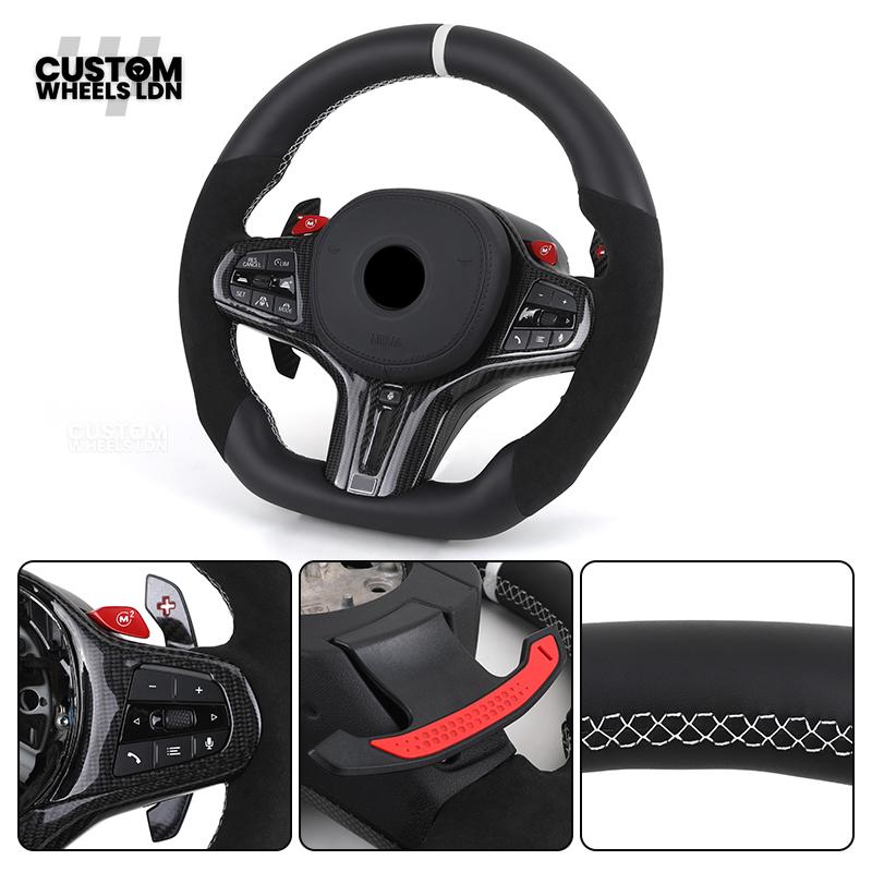 BMW Custom G-Series Heated M Performance Steering Wheel with M1/M2 Buttons – Fits G80 M3 G82 M4 G87 M2 + more