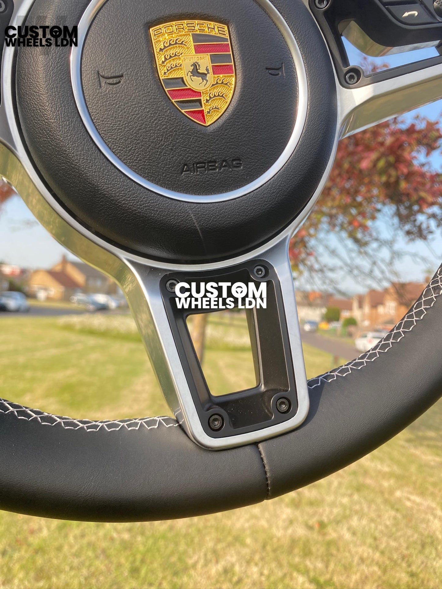 Porsche Custom Steering Wheel – Smooth & Perforated Leather, OEM Paddles, OEM Buttons | Fits 991, 997, 981, 718, Panamera, Cayenne + more | Plug & Play | With Airbag | Upgrade for Older Models Available