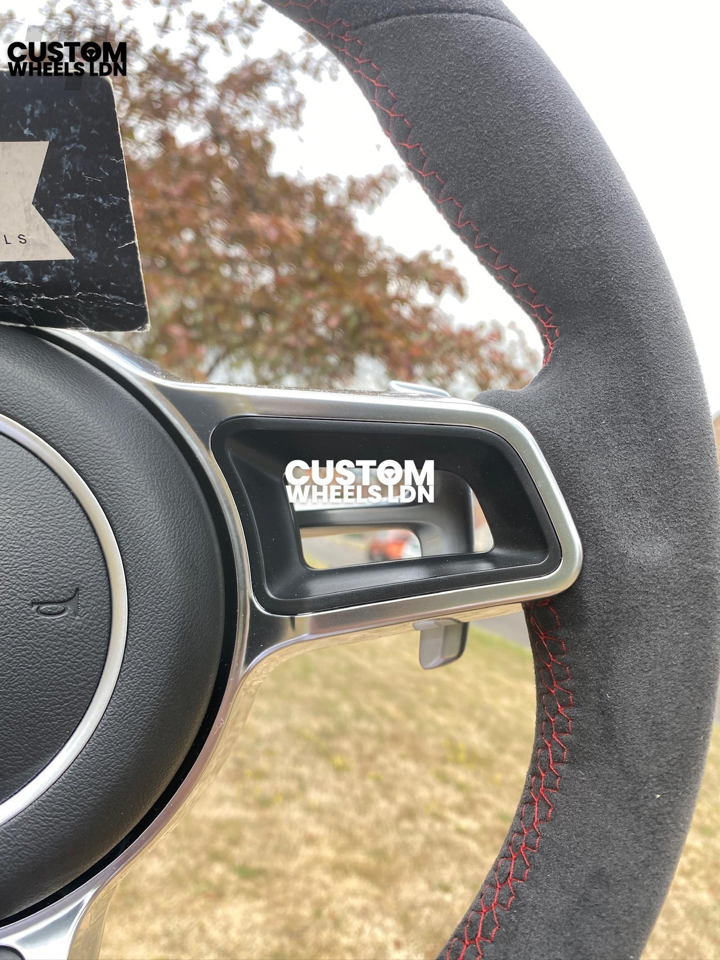 Porsche Custom Steering Wheel GT3RS Style – Alcantara, Red Stitching & Red 12 O’Clock Stripe | Fits 997, 991.1, Cayman, Boxster, Macan, Cayenne + more | Plug & Play | With Airbag | Upgrade for Older Models Available