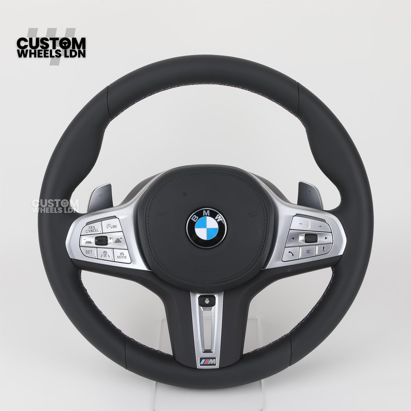 BMW Custom G-Series Heated Steering Wheel – OEM Style Silver Trim – Fits G20 G21 G30 G12 G15 G05 G07 + more