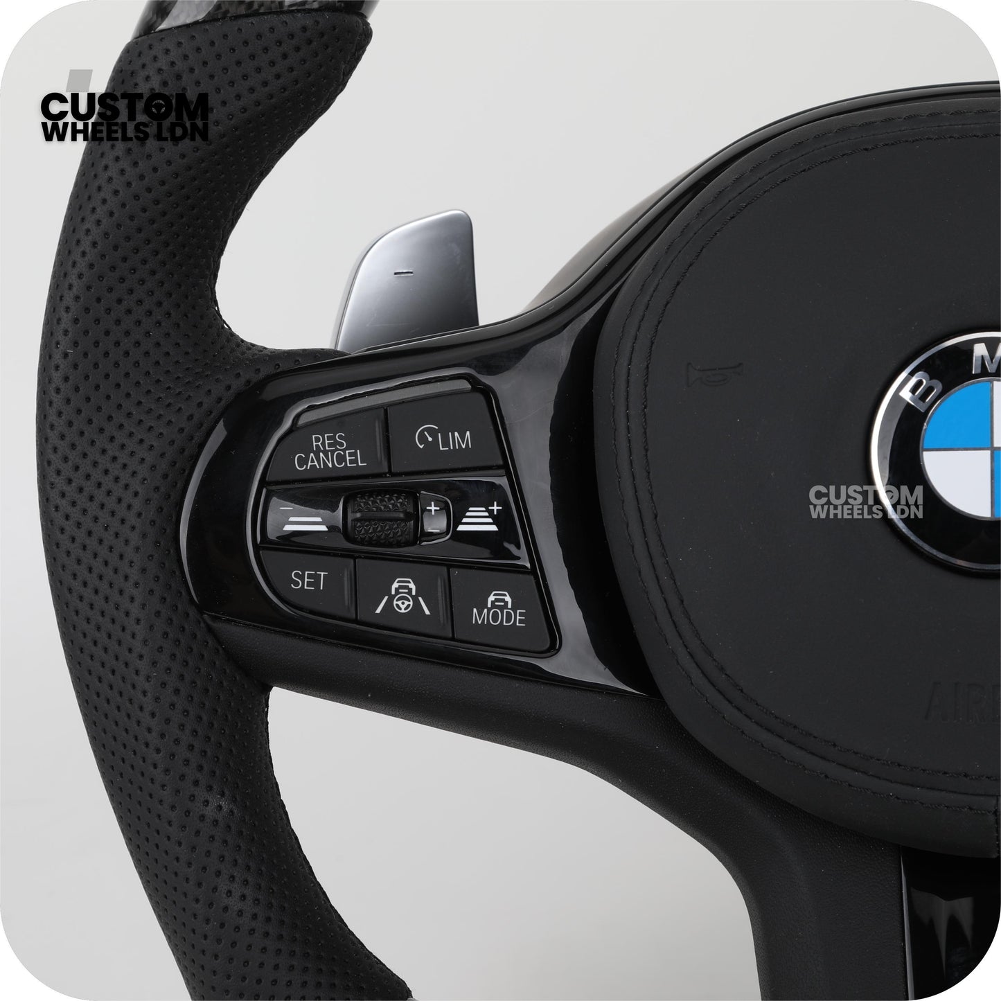 BMW Custom G-Series Flat Bottom Carbon LED Steering Wheel – Fits G20 G21 G22 G42 G80 G87 + more