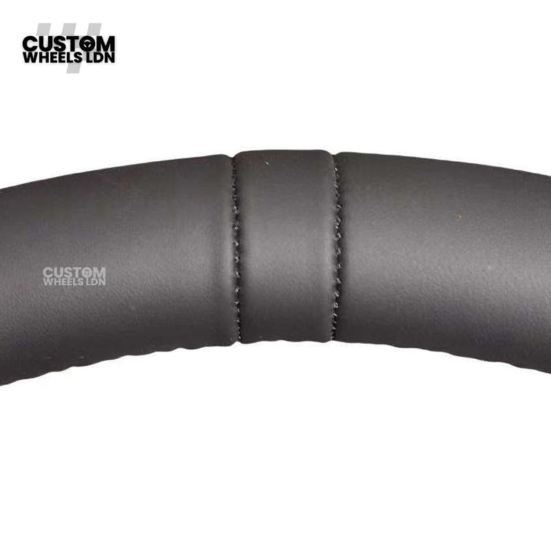 BMW Custom LCI-Style Flat Bottom Steering Wheel – Smooth Leather Grip, Gloss Carbon Fibre Trims, Red M Buttons, Carbon Paddles | Fits G80 M3, G82 M4, G20 3 Series, G22 4 Series, G30 5 Series, G15 8 Series + more | Plug & Play | Retrofit Upgrade for Older
