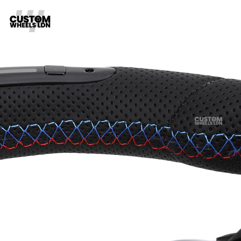 BMW Custom LED Steering Wheel – Perforated Leather with M-Stitching | Fits F20 F22 F30 F32 F36 F10 F06 F13 X1 X3 X4 X5 X6 + More