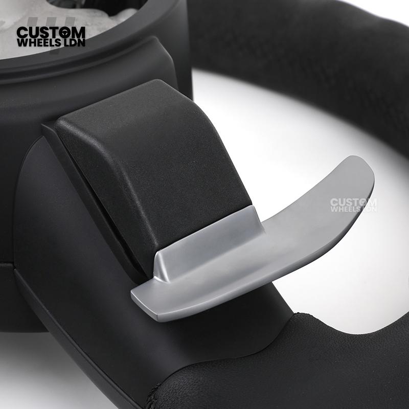 BMW Custom Led Steering Wheel – Smooth Leather & Piano Black Top and Bottom | LED Display | Fits F20 F21 F22 F30 F31 F32 F33 F36 F10 F11 F06 F12 F13 F15 F16 X1 X3 X4 X5 X6 + More