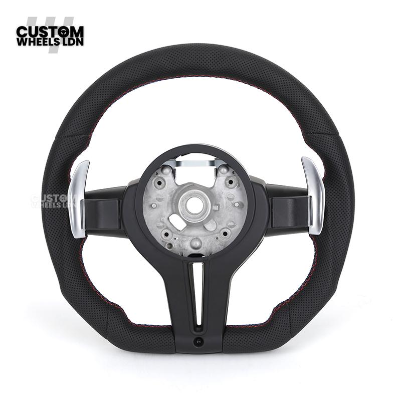 BMW Custom LED Steering Wheel – Perforated Leather with M-Stitching | Fits F20 F22 F30 F32 F36 F10 F06 F13 X1 X3 X4 X5 X6 + More