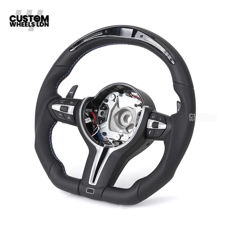 BMW Custom LED Steering Wheel – Smooth & Perforated Leather | Fits F20 F22 F30 F32 F36 F10 F06 F13 X1 X3 X4 X5 X6 + More