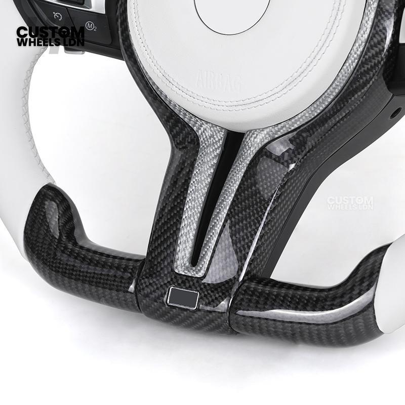 BMW Custom LED Steering Wheel – Alcantara with Carbon Trim & M-Stitching | Fits F20 F22 F30 F32 F36 F10 F06 F13 X1 X3 X4 X5 X6 + More