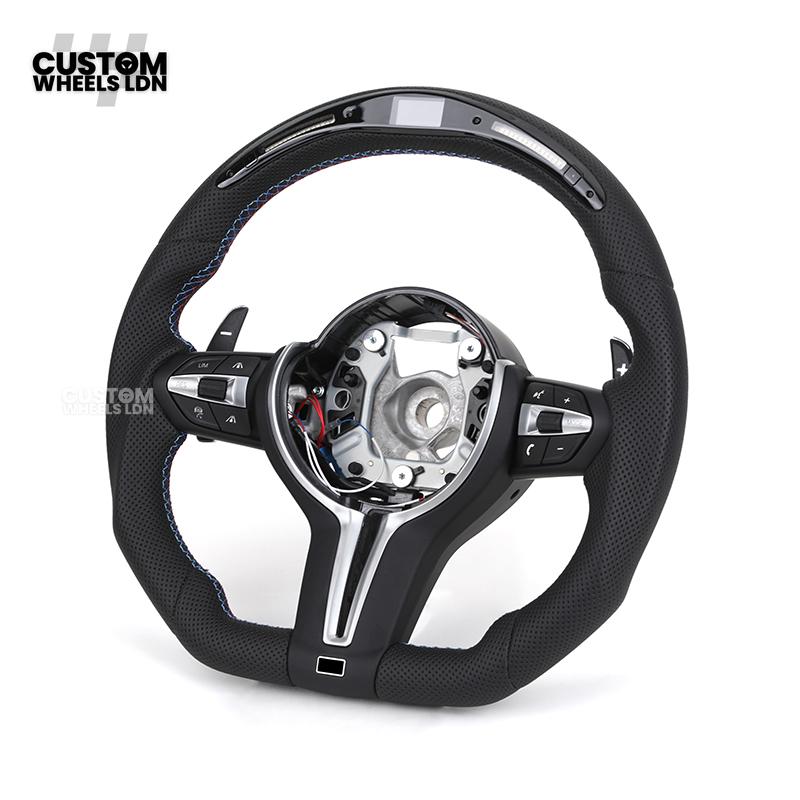 BMW Custom LED Steering Wheel – Perforated Leather with M-Stitching | Fits F20 F22 F30 F32 F36 F10 F06 F13 X1 X3 X4 X5 X6 + More