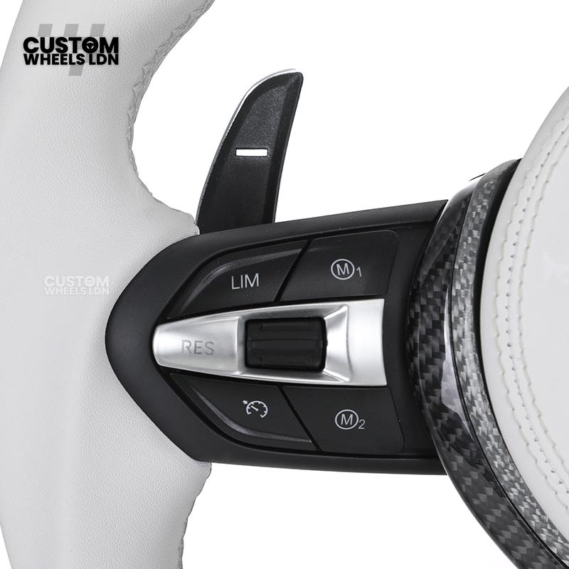 BMW Custom LED Steering Wheel – Alcantara with Carbon Trim & M-Stitching | Fits F20 F22 F30 F32 F36 F10 F06 F13 X1 X3 X4 X5 X6 + More