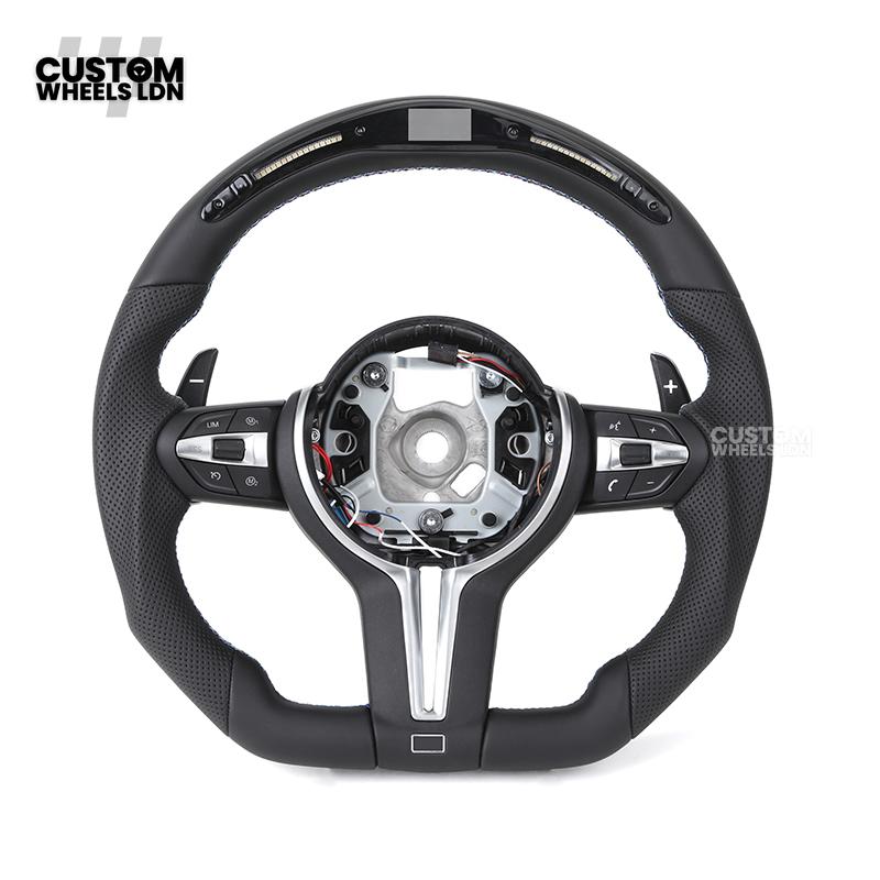 BMW Custom LED Steering Wheel – Smooth & Perforated Leather | Fits F20 F22 F30 F32 F36 F10 F06 F13 X1 X3 X4 X5 X6 + More