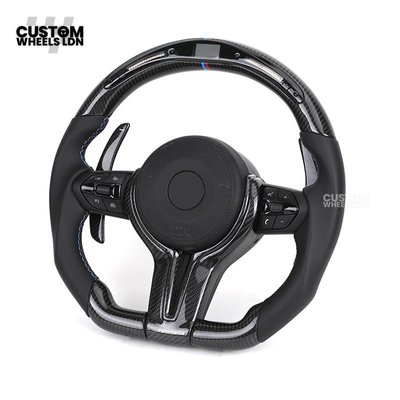 BMW Custom F-Series LED Carbon Fibre Steering Wheel – Smooth Grip | Fits F20 F22 F30 F32 F36 M2 M3 M4 + more