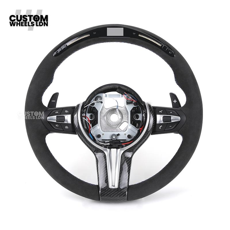 BMW Custom LED Steering Wheel – Alcantara & Carbon Fibre Trim| Fits F20 F22 F30 F32 F36 F10 F06 F13 X1 X3 X4 X5 X6 + More