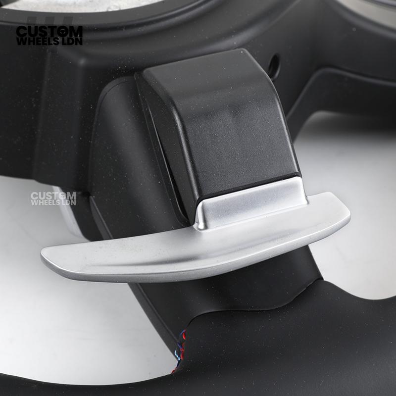 BMW Custom LED Steering Wheel – Smooth Black Leather with M Stitching & Silver Accents | Fits F20 F21 F22 F30 F31 F32 F36 F10 F11 F06 F12 F13 X1 X3 X4 X5 X6 + More