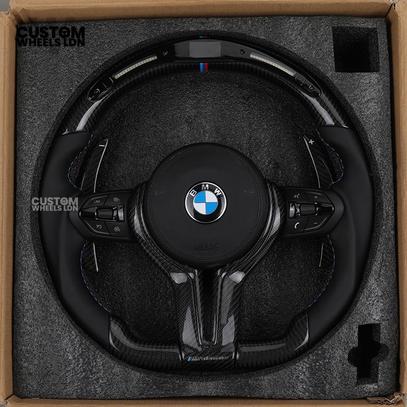 BMW Custom F-Series LED Carbon Fibre Steering Wheel – Smooth Grip | Fits F20 F22 F30 F32 F36 M2 M3 M4 + more