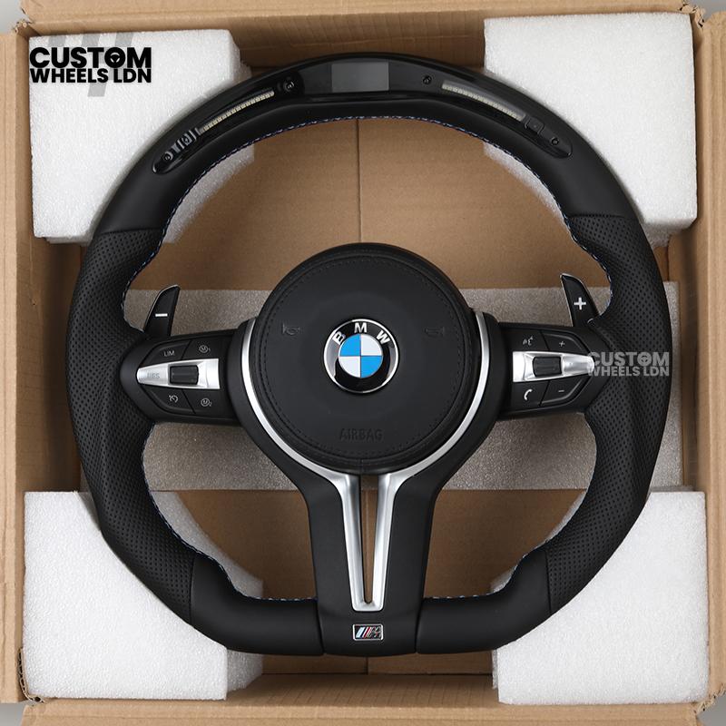 BMW Custom LED Steering Wheel – Smooth & Perforated Leather | Fits F20 F22 F30 F32 F36 F10 F06 F13 X1 X3 X4 X5 X6 + More