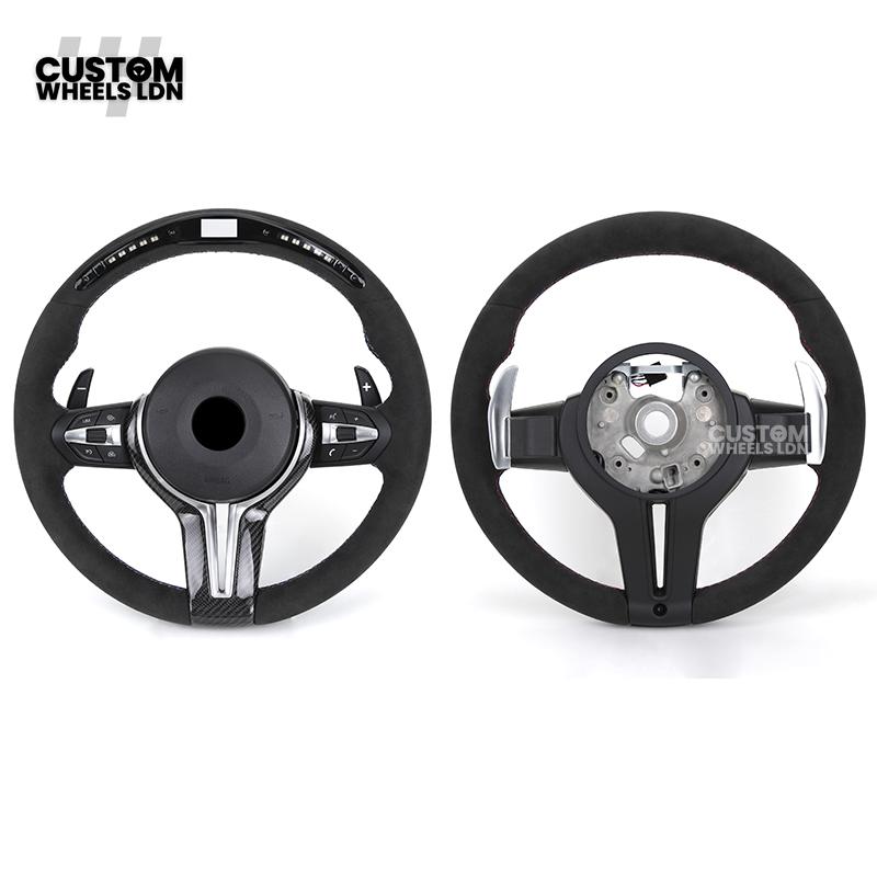 BMW Custom Steering Wheel – Alcantara with LED Display & Carbon Insert | Fits F20 F22 F30 F32 F36 F10 F06 F13 X1 X3 X4 X5 X6 + More