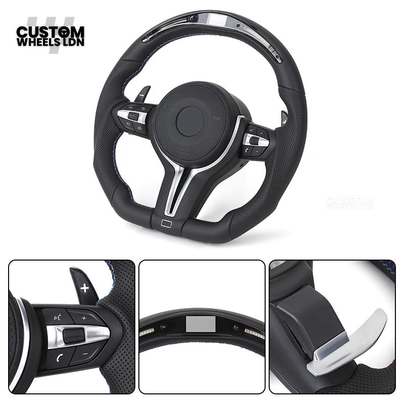 BMW Custom LED Steering Wheel – Smooth & Perforated Leather | Fits F20 F22 F30 F32 F36 F10 F06 F13 X1 X3 X4 X5 X6 + More