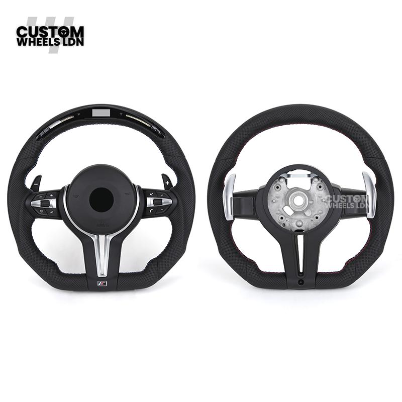 BMW Custom LED Steering Wheel – Perforated Leather with M-Stitching | Fits F20 F22 F30 F32 F36 F10 F06 F13 X1 X3 X4 X5 X6 + More