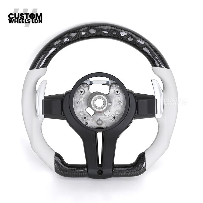 BMW Custom LED Steering Wheel – Alcantara with Carbon Trim & M-Stitching | Fits F20 F22 F30 F32 F36 F10 F06 F13 X1 X3 X4 X5 X6 + More