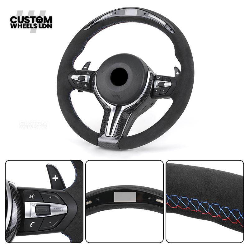 BMW Custom LED Steering Wheel – Alcantara & Carbon Fibre Trim| Fits F20 F22 F30 F32 F36 F10 F06 F13 X1 X3 X4 X5 X6 + More