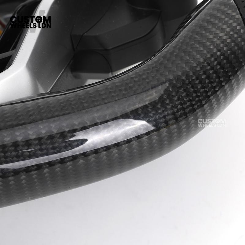 VW MK8 Custom Steering Wheel – LED Display | Carbon Fibre | Start & Drive Select Buttons | Fits Golf GTI R Mk8 + more