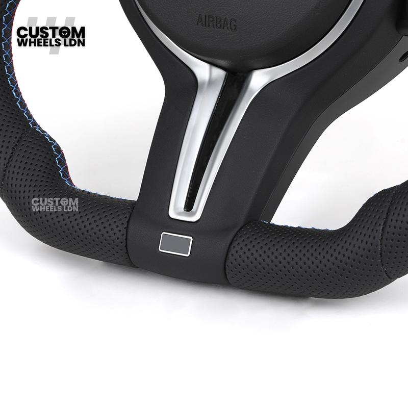 BMW Custom LED Steering Wheel – Perforated Leather with M-Stitching | Fits F20 F22 F30 F32 F36 F10 F06 F13 X1 X3 X4 X5 X6 + More