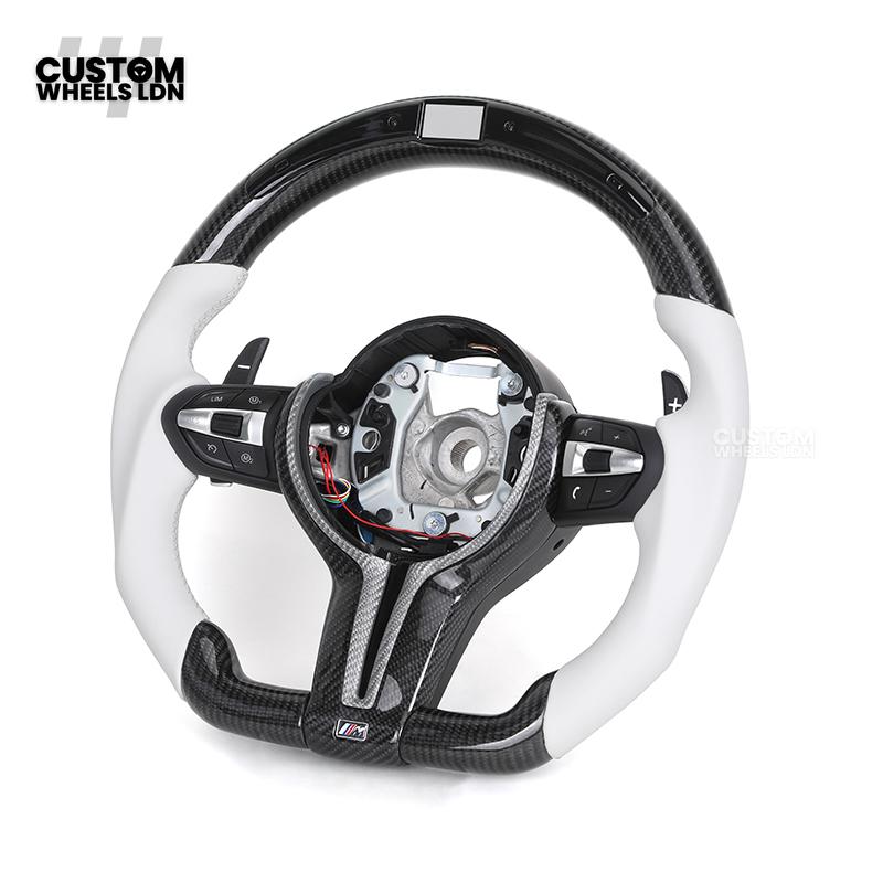 BMW Custom LED Steering Wheel – Alcantara with Carbon Trim & M-Stitching | Fits F20 F22 F30 F32 F36 F10 F06 F13 X1 X3 X4 X5 X6 + More