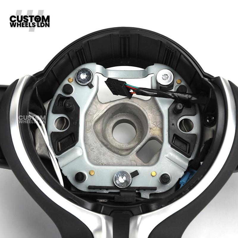 BMW Custom LED Steering Wheel – Satin Carbon Fibre & Perforated Leather with M-Stitching | Fits 3/4/5 Series, X3, X4 + more | Plug & Play | Fits older models