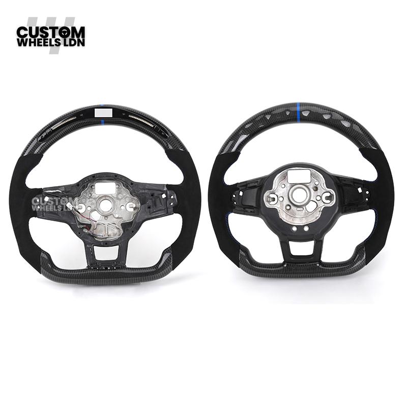 Volkswagen Mk7 Custom Steering Wheel Base – LED Display | Alcantara & Carbon Fibre | Core Frame Only