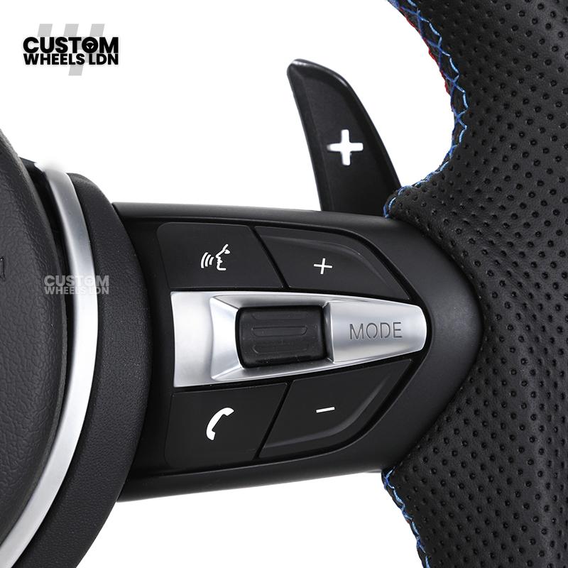 BMW Custom LED Steering Wheel – Perforated Leather with M-Stitching | Fits F20 F22 F30 F32 F36 F10 F06 F13 X1 X3 X4 X5 X6 + More