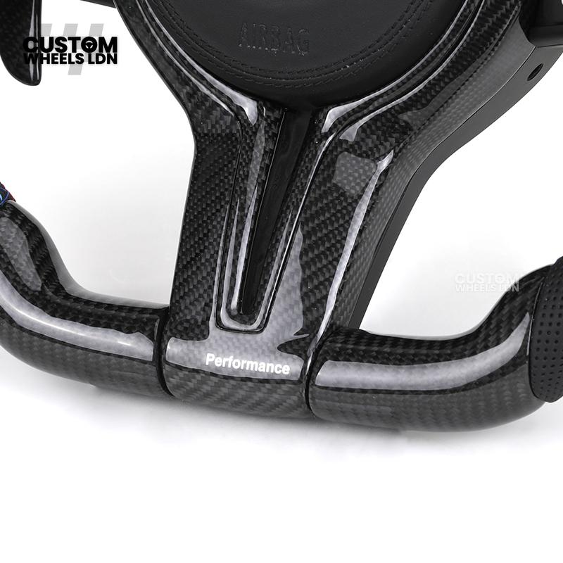 BMW Custom LED Steering Wheel – Carbon Fibre, M-Stitching, Perforated Leather | Fits 1/2/3/4 Series, X1, X2 + more