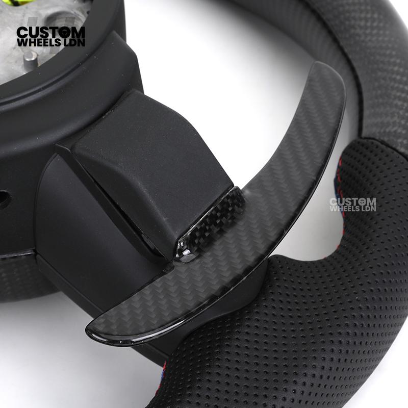 BMW Custom LED Steering Wheel – Carbon Fibre, M-Stitching, Perforated Leather | Fits 1/2/3/4 Series, X1, X2 + more