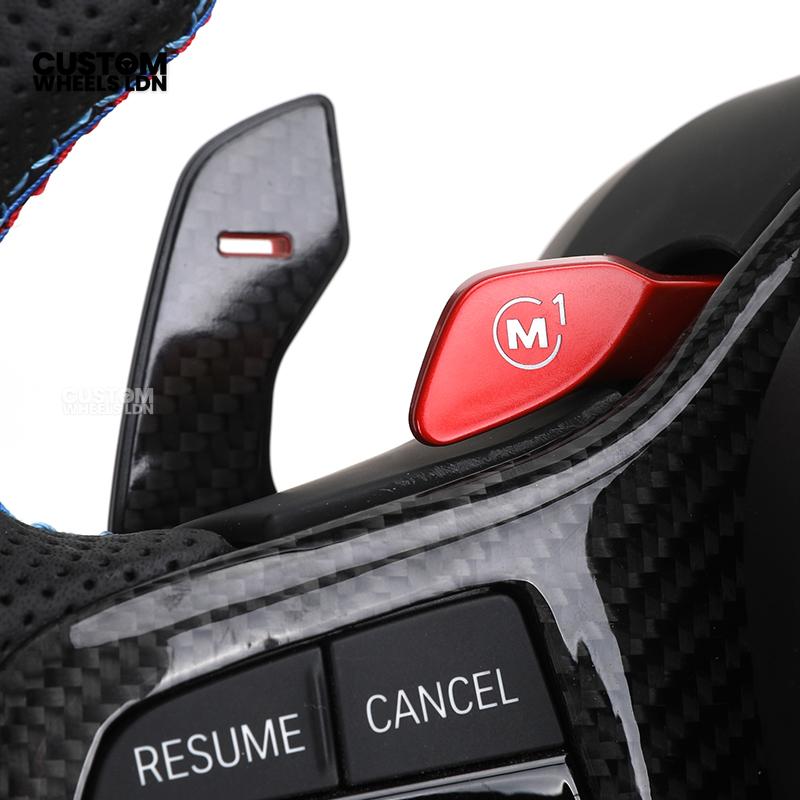 BMW Custom G Series Carbon Steering Wheel with M1/M2 Buttons & Carbon Paddles – Flat Bottom – Fits G20 G21 G22 G23 G30 G31 G32 G14 G15 G16 G01 G02 + more