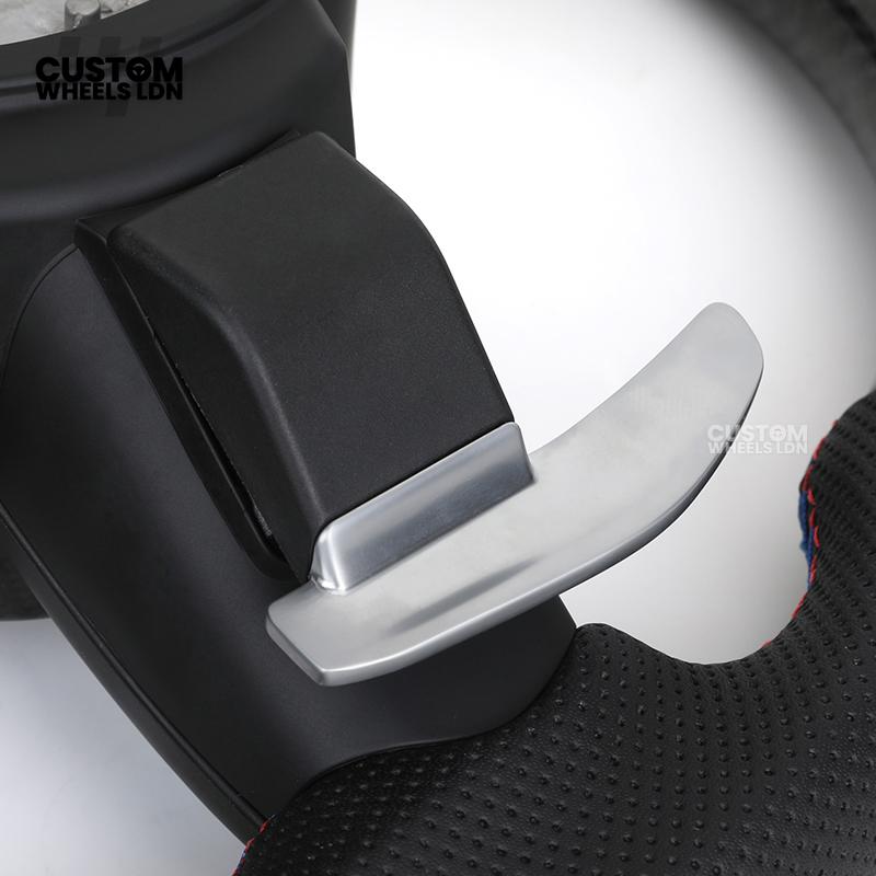 BMW Custom Carbon Fibre Steering Wheel – Blue Trim | Perforated Leather | M-Stripe Marker | Plug & Play | Fits 1 Series F20, 2 Series F22, 3 Series F30, 4 Series F32, M2, M3, M4 + more