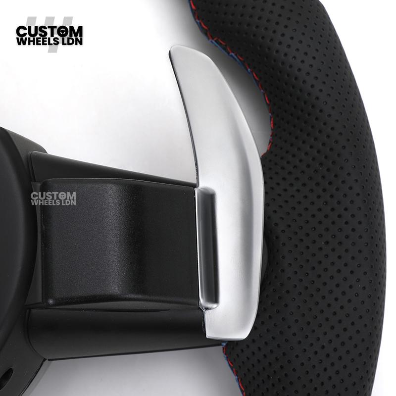 BMW Custom Forged Carbon M Performance Steering Wheel | Blue M Stitching | Thin Paddles | Plug & Play | Complete Wheel | Fits 1 Series, 2 Series, 3 Series, 4 Series, 5 Series, F20, F22, F30, F31, F32, F33, F36, F10, E82, E90 + more