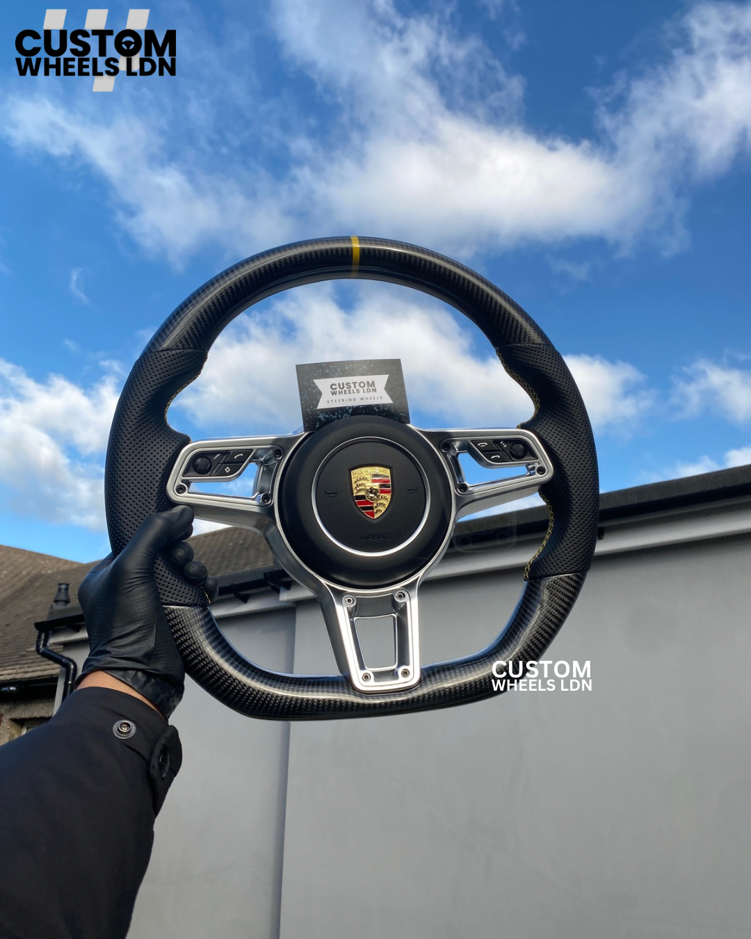 Porsche Flat Bottom Carbon Fibre Steering Wheel For Cayenne GT3 GTS 911 997