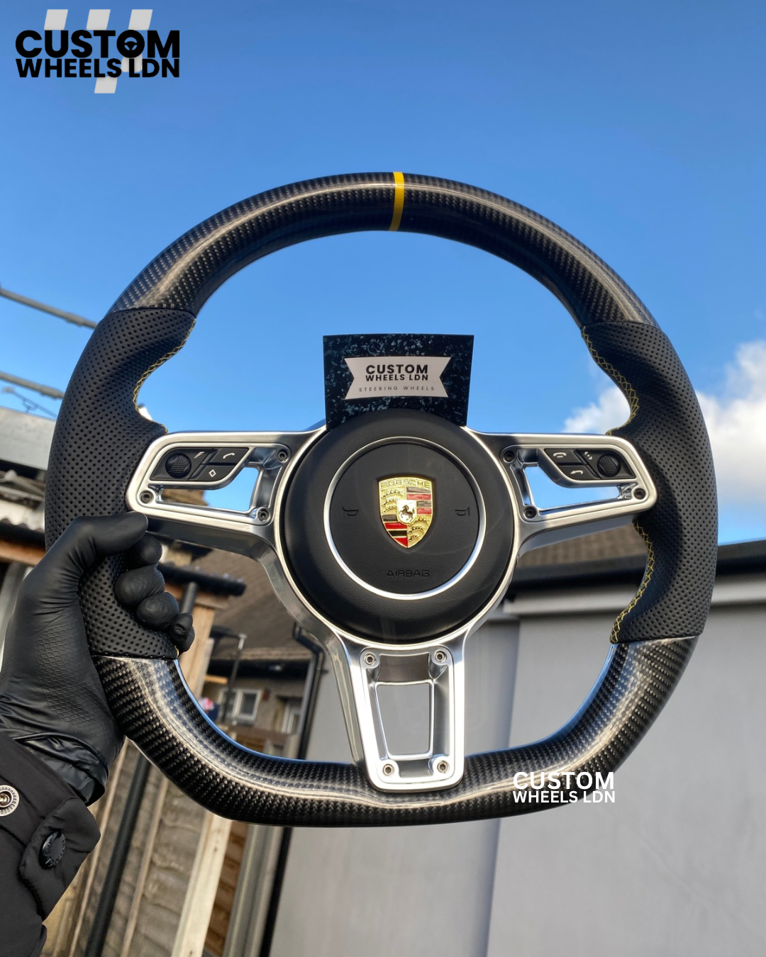 Porsche Flat Bottom Carbon Fibre Steering Wheel For Cayenne GT3 GTS 911 997