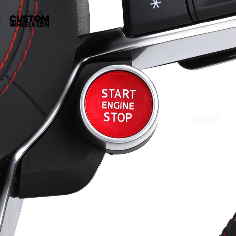 Audi Custom R8-Style Flat Bottom Steering Wheel – Perforated Leather, Red Stitching, Silver Paddles, Start Button | Fits A4, A5, S5, A6, A7, S6, S7, Q5, SQ5 + more | Plug & Play | With Airbag | Upgrade for Older Models Available