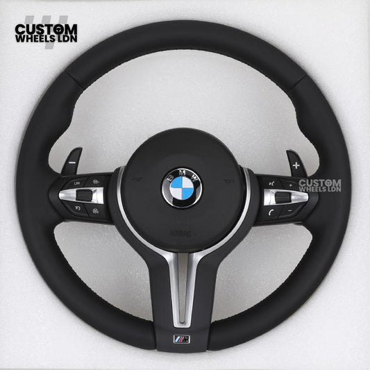 BMW Custom Steering Wheel | M Performance Style | Thin Paddles | M Stitching | Plug & Play | Fits 1/2/3/4 Series, F Series + more