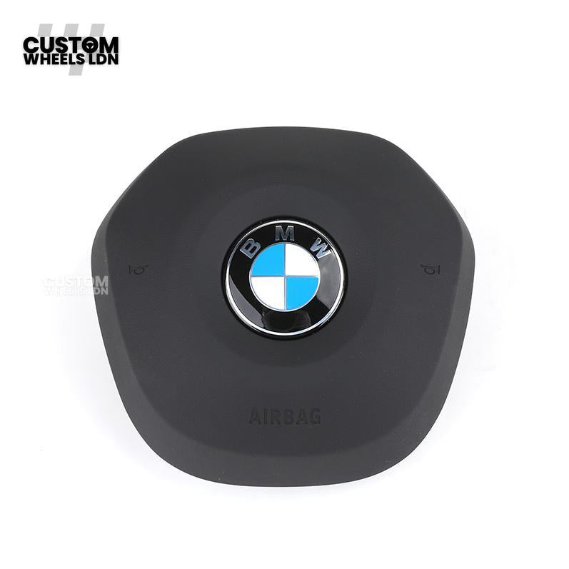 BMW i5 G60 2023 Steering Wheel – Smooth Black Leather, Silver Trim, Touch-Style Controls | Fits G60 5 Series, G70 7 Series, i5 + more | Plug & Play | Retrofit Upgrade for Older Models