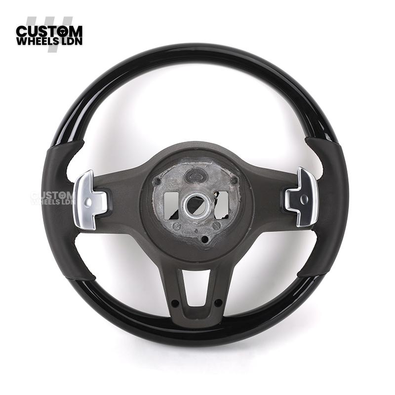 Mercedes Custom Steering Wheel | Silver AMG Dual-Spoke Style | Black Leather Grip | Fits W205 W213 W222 + more | Retrofit Option Available
