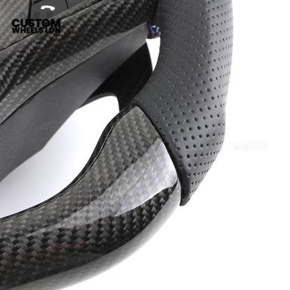 BMW G-Series Custom Carbon Flat Bottom Steering Wheel – Gloss Carbon Fiber with Paddle Shifters – Fits G20 G21 G22 G23 G30 G31 G11 G12 G14 G15 G16 G05 G06 G07 + more