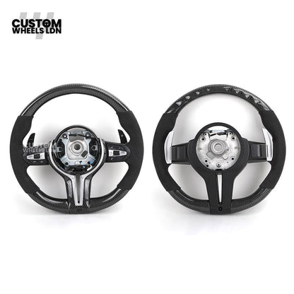 BMW Custom F-Series Carbon Fibre Steering Wheel – Alcantara Grip | Fits F20 F22 F30 F32 F36 M2 M3 M4 + more